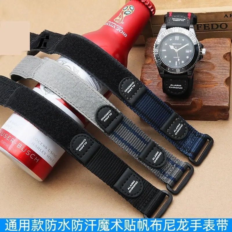 Luminox canvas breathable watchband with quick-release Velcro Nylon healthy intricate mate simplicity macaque universal watch strap for 