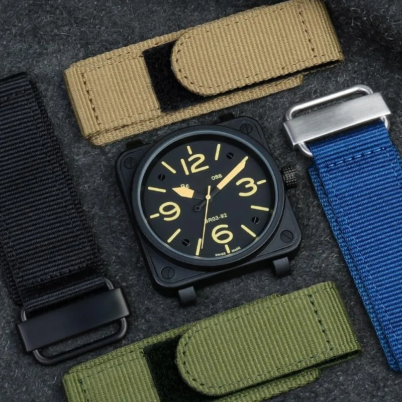 Luminox canvas breathable watchband with quick-release Velcro Nylon healthy intricate mate simplicity macaque universal watch strap for 