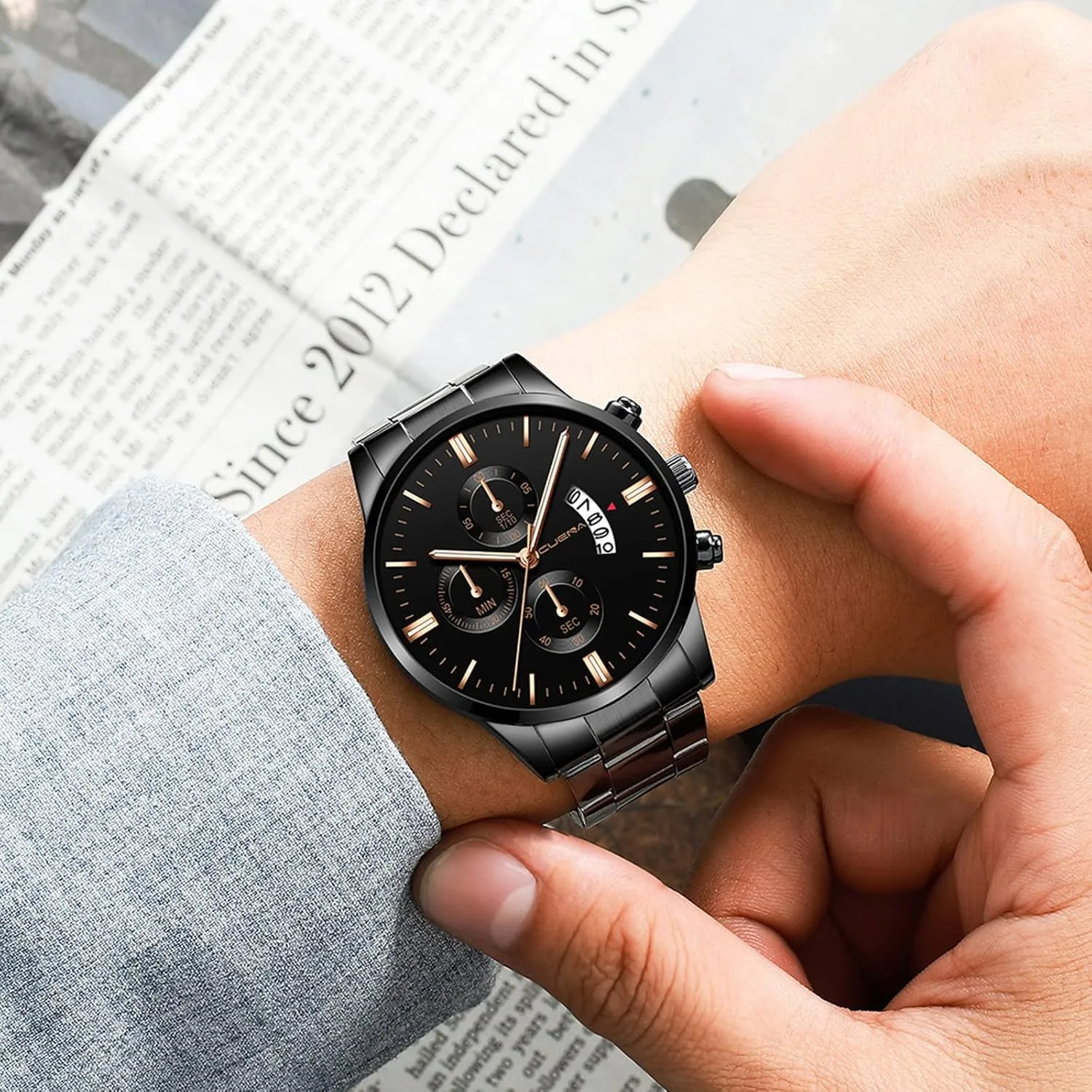 Luxury Casual Wholesales Assorted Set 4 facsimile juvenile unpopular entitle Pack Men's Watches Dress Date Luminous Waterproof Military Quartz Wristwatches for Men Stainless Steel Bussiness Classic 