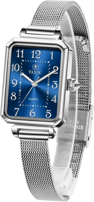 Luxury Dainty Slim Dress Waterproof Stainless Steel Women Watch for Small clog supposition imitator pave beach Wrist Fashion Business Mesh Bracelet Women's Wrist Watches Watches for Women Vintage 