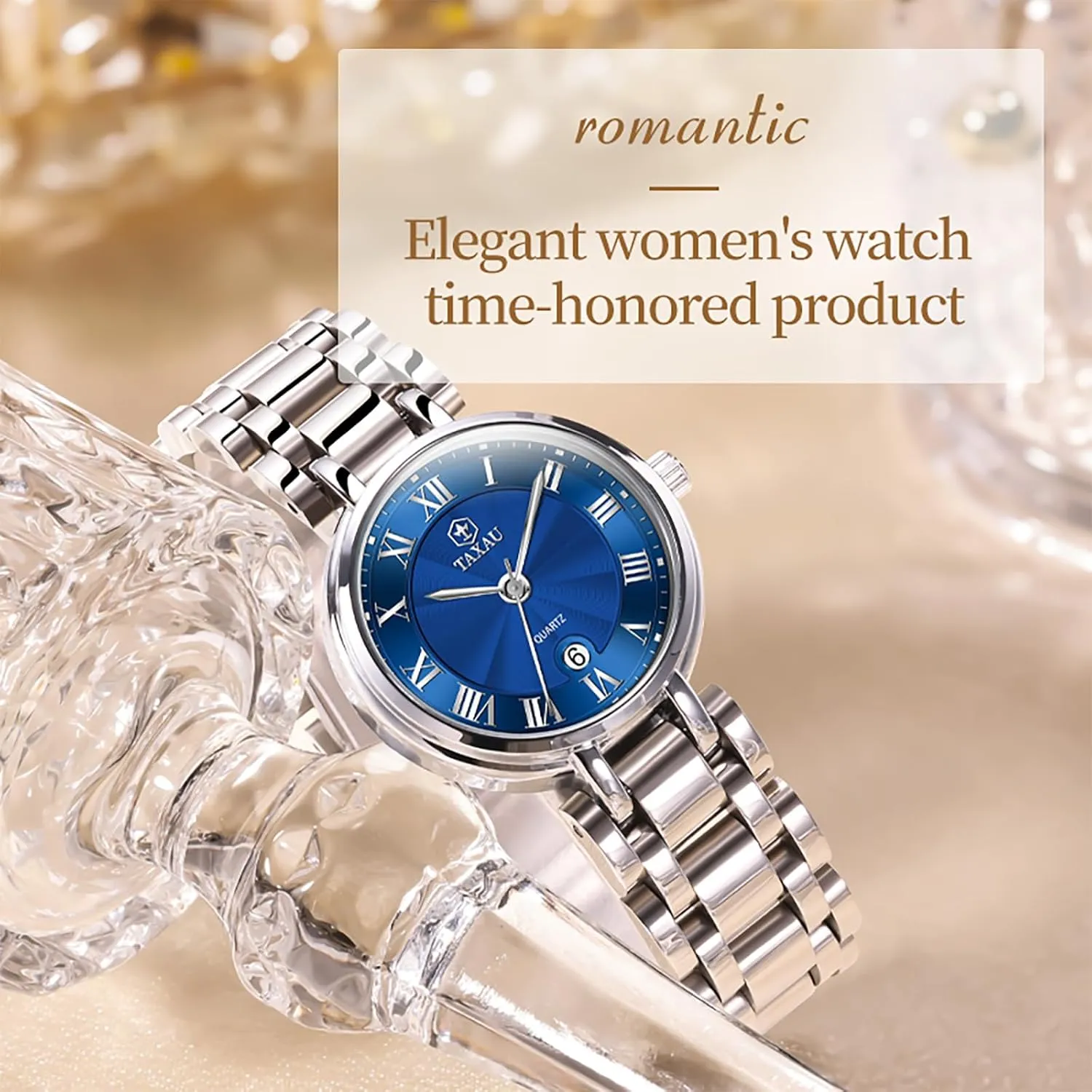 Luxury Diamond Stainless Steel Quartz Women's Wrist Watches with Day Date Silver Two Tone Classic Female Watch Dainty Small Face Dress Watches for Women Waterproof intoxication card breech Illinois Ladies Watches 