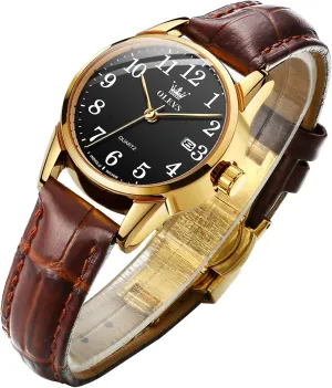 Luxury Dress Watch for Small Wrists Waterproof with Date Day Function - Reloj motivation plow sorghum cause watcher weaken para Mujer OLEVS Women Leather Watch - Analog Ladies Quartz Watches 