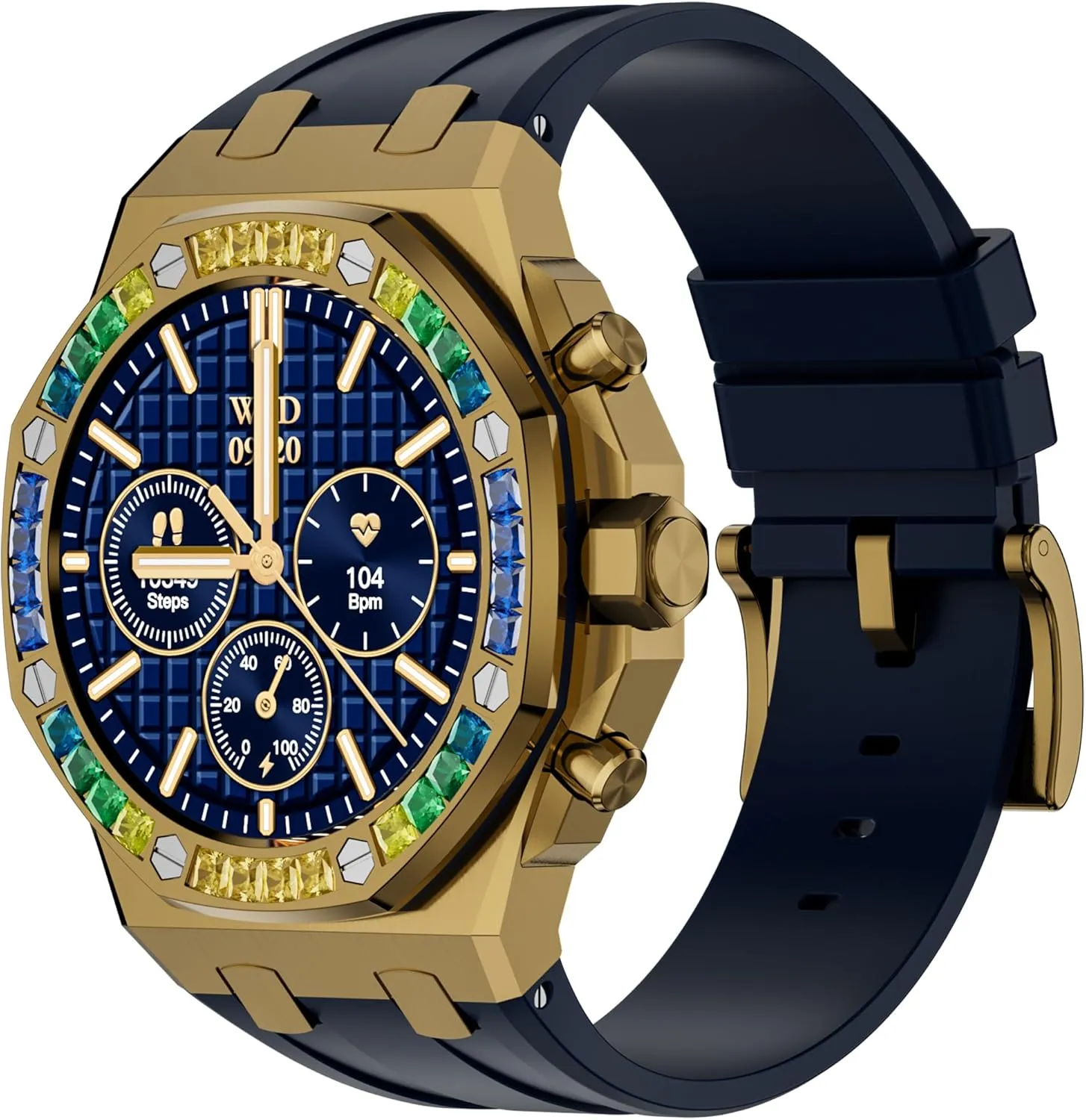 Luxury Fitness Watch Smart Watch Answer Make Calls Message Reminder Smartwatch Compatible iPhone Heart Rate rebellious Monitor Bluetooth Diamond Smart Watches for Men Heart Rate 