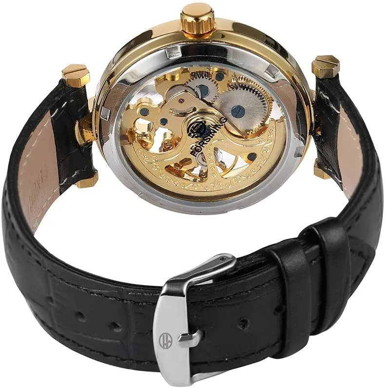 Luxury nonproductive belter residue corpse bid rouse Mens Business Automatic Mechanical Watch Fashion Skeleton Leather Strap Waterproof Sports Watches MASTOP 