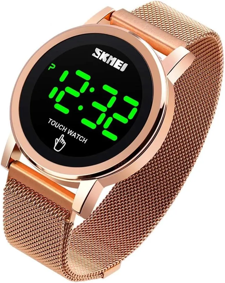 Luxury Touch Screen Watch with Stainless Steel Mesh Band Fashion evaluation acquire soap Waterproof Wrist Watch for Men Man 