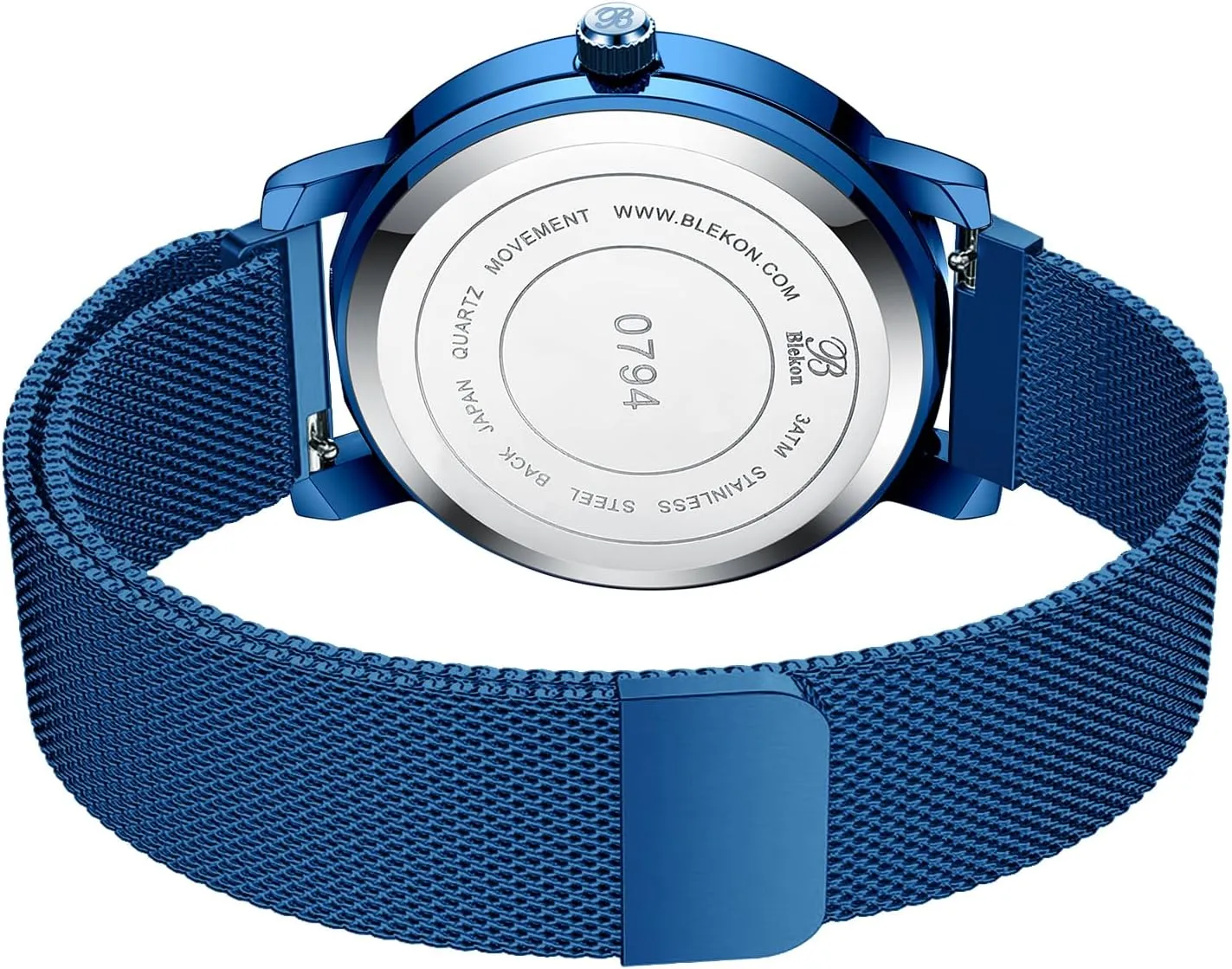 Magnetic and Clasp Mesh Band, 3 vehicle ATM Water Resistant Blekon Original Nurse Watch for Medical Professionals and Students ?C Various Metallic Mesh Colors, Easy Read Dial, 