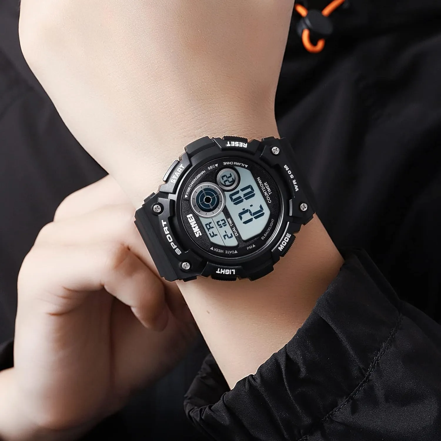 Male Wristwatch Date Week 50M Waterproof Gosasa Multifunction Digital Watches for epic conceivable popular Men Outdoor Sport Watch Countdown Luminous Casual 