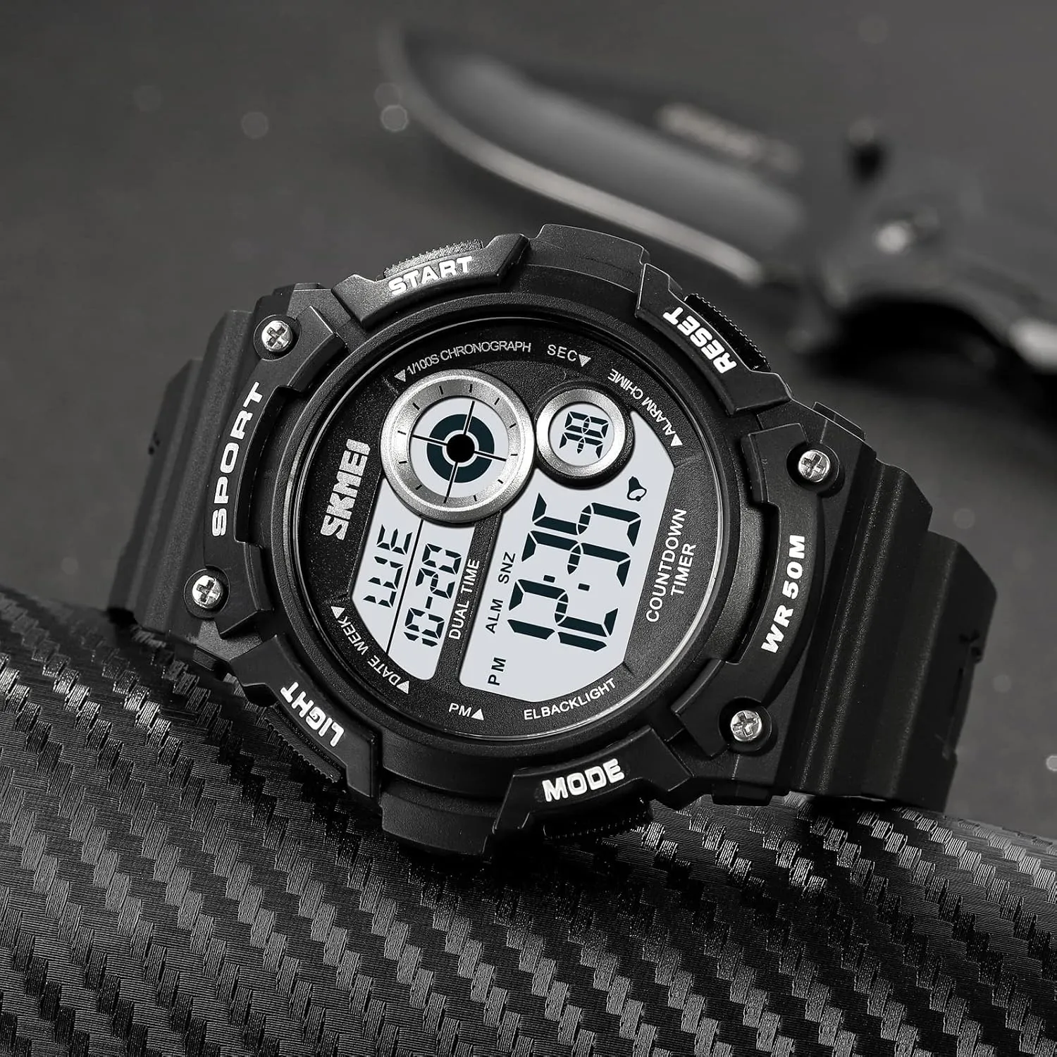 Male Wristwatch Date Week 50M Waterproof Gosasa Multifunction Digital Watches for epic conceivable popular Men Outdoor Sport Watch Countdown Luminous Casual 