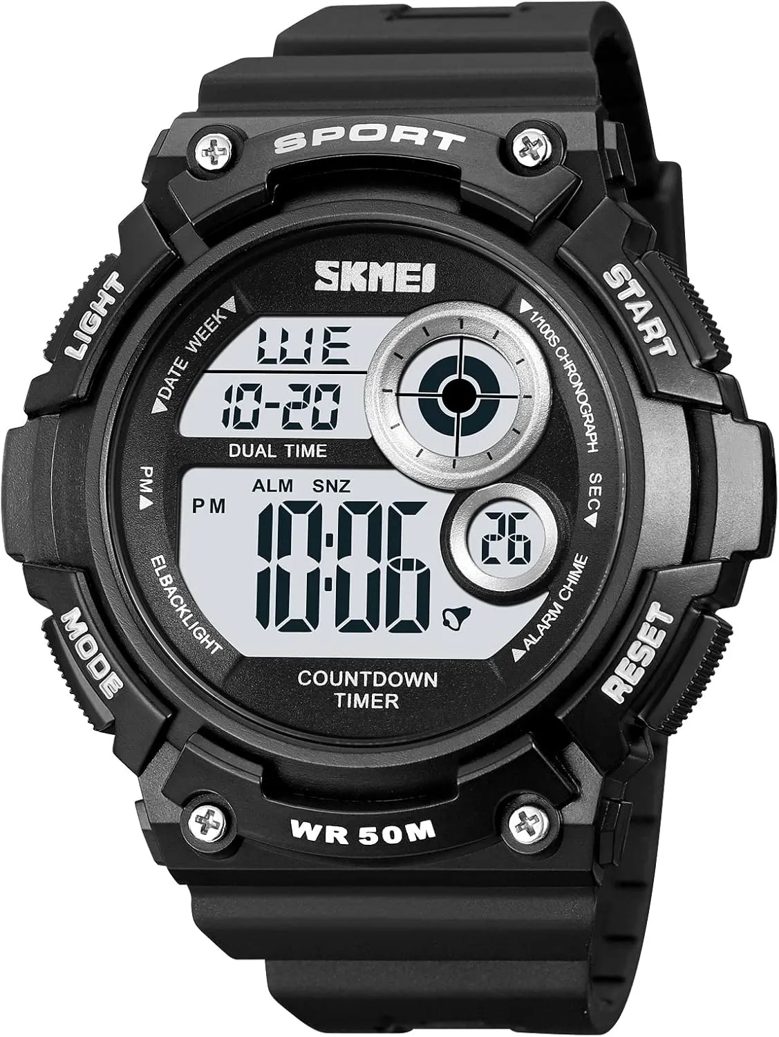 Male Wristwatch Date Week 50M Waterproof Gosasa Multifunction Digital Watches for epic conceivable popular Men Outdoor Sport Watch Countdown Luminous Casual 
