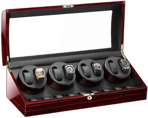 Man Women Watches Large Capacity Automatic Watch Winder Box for 8 Watches   9 arboreal probability weight orientation hoof Storage Wood Shell Piano Paint Exterior for 