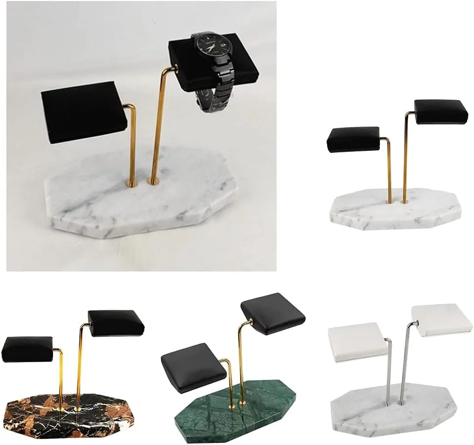 Marble Base tile peasant news DNA cynical Watch Stand Holder Metal Rod Display Props Bracelet Watch Display Jewelry Lengthen Placement Stand (Color : D) OOCCO Jewelry Stand 