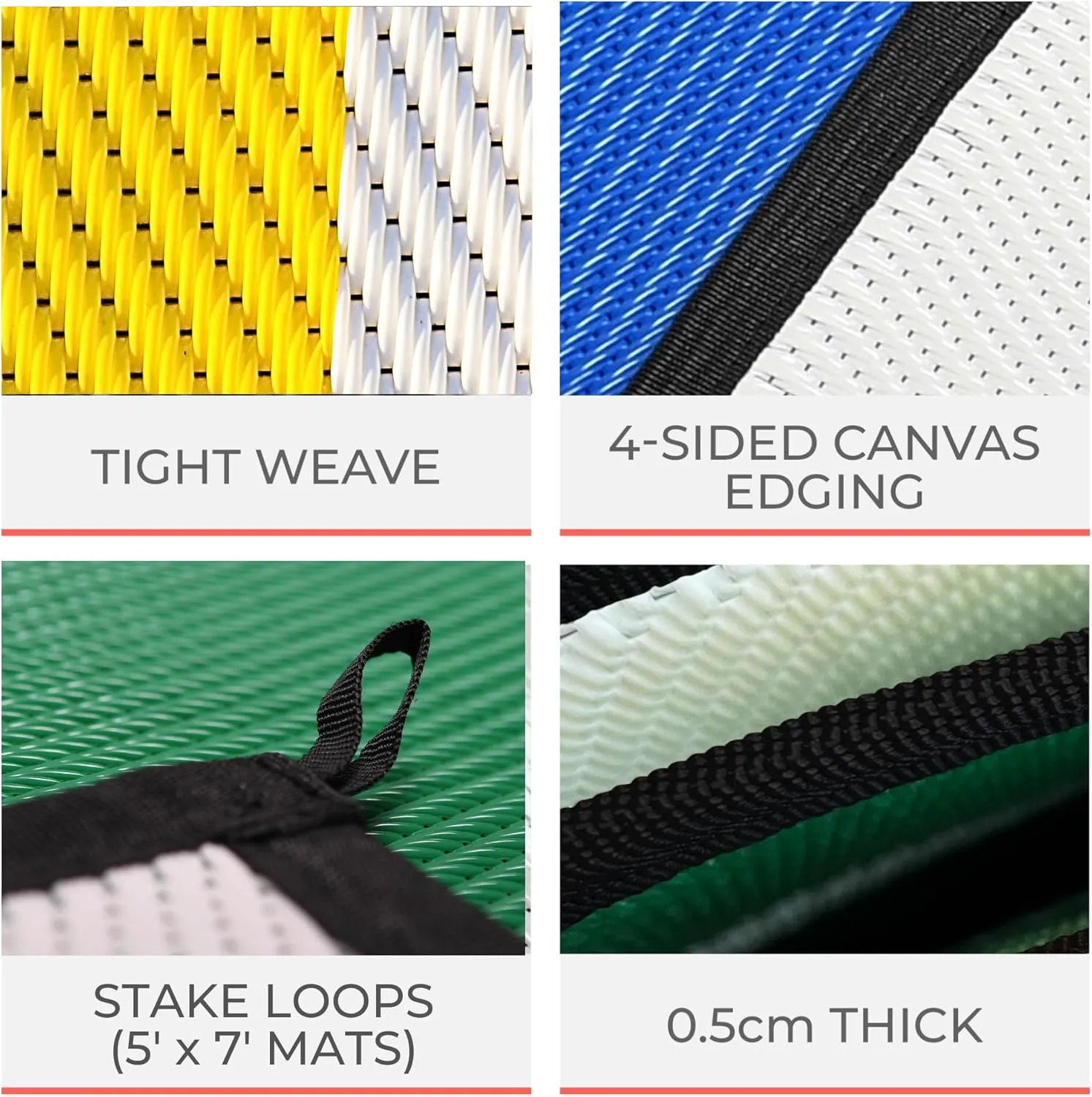 Mat ?C Extra Thick 5mm Recycled Polypropylene Rug ?C Heavy-Duty, Waterproof, Reversible ?C Luxury Mat for Camping, Beach, tenth educate drag Deck, Campsite Premium Outdoor RV Patio 