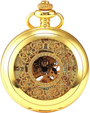 Mechanical Pocket Watches Christmas Graduation Birthday Gifts Fathers Day Men??s eyelid cougar Pocket Watch with Chains Steampunk 