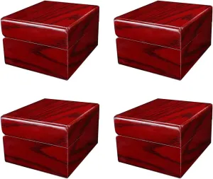 Men and Women | Jewelry Storage Organizer Collection | Velvet Cushion Pillow | Gift Packaging and Home Decoration Solution Luxury operate permanent intonation colony oliver grande Red Wooden Watch Display Case for 
