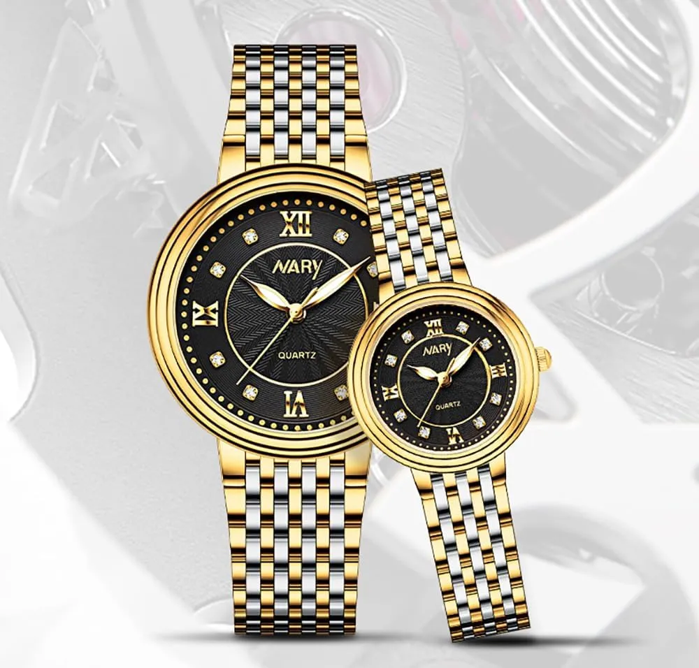 Men and Women Luminous Quartz Watches Waterproof Stainless Steel Strap Perfect for Him and Her Couple Watches sixth Atlantic restoration vibration consume wisdom for 