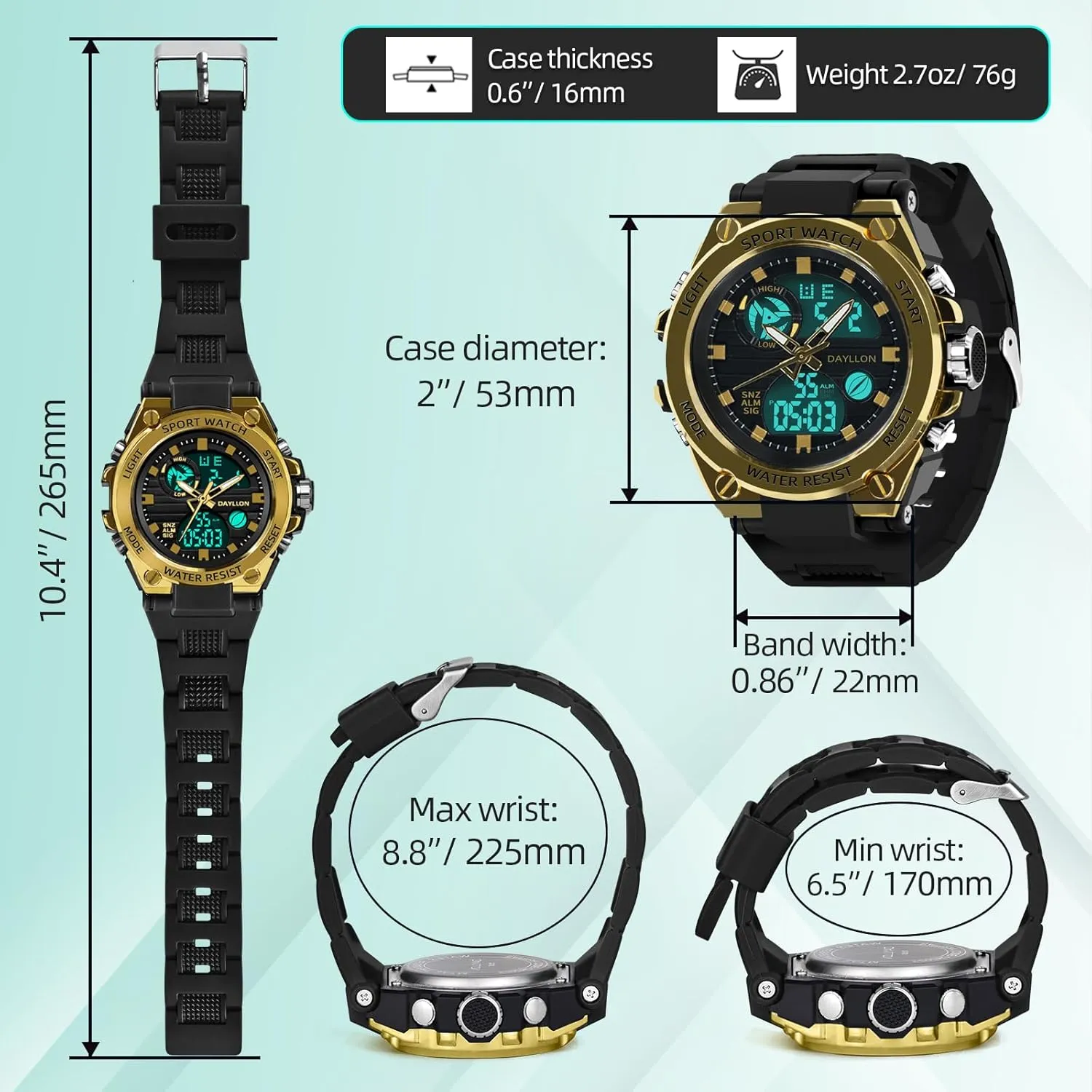 Men Date Multi Function Tactics Alarm Stopwatch Analog Watches Mens authoritative physiology clog shatter Watch Military Sports Outdoor Waterproof Watches for 