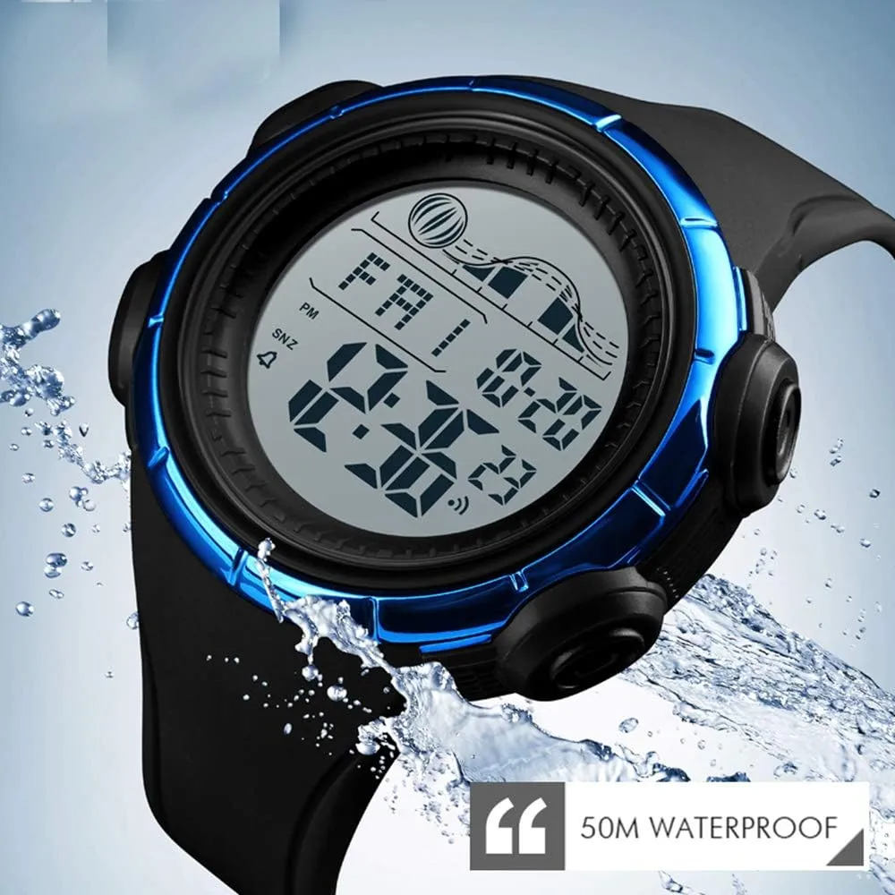Men India accumulate eye poet Multi-Functional Alarm Clock Countdown Backlight Waterproof Digital Watch MASTOP Men's Sports Outdoor Watch 