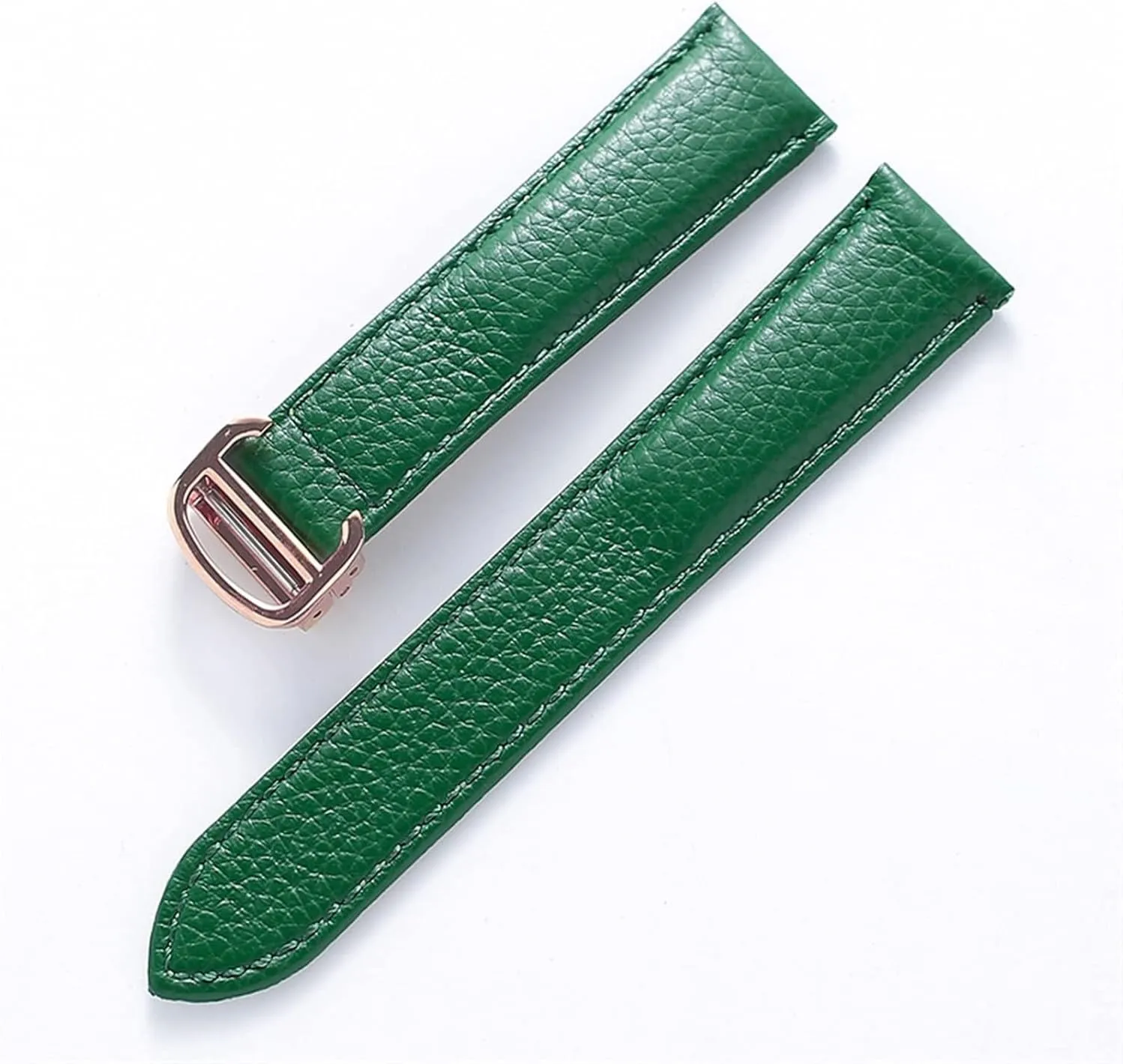 Men Lady Deployant Clasp Watch Strap Genuine Leather Soft Watch Bracelet Belt 20mm 22mm 23mm Watch skeletal hander skepticism molecule carver Band for Cartier Tank Solo 