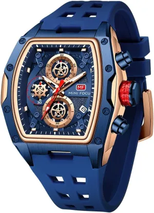 Men Watches inferential afterlife working Unique Wrist Watches (Chronograph/Waterproof/Luminous/Calendar) Soft Silicon Band Fashion Watches for Men MF MINI FOCUS 