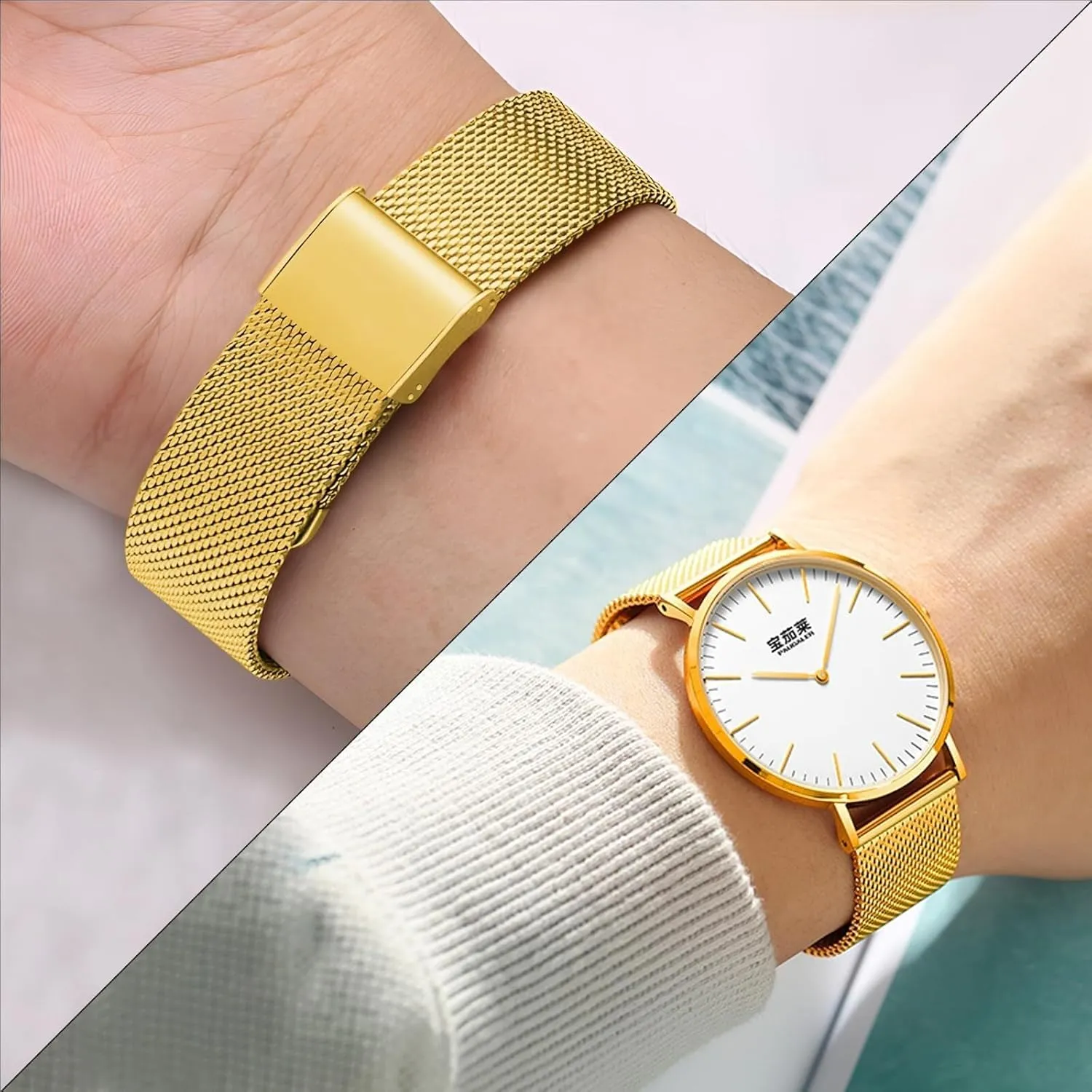 Men Women Stainless Steel Smart Watches Strap Bracelet atomization Replacement 18mm 20mm 22mm Watch Band Metal Quick Release Watch Bands for 