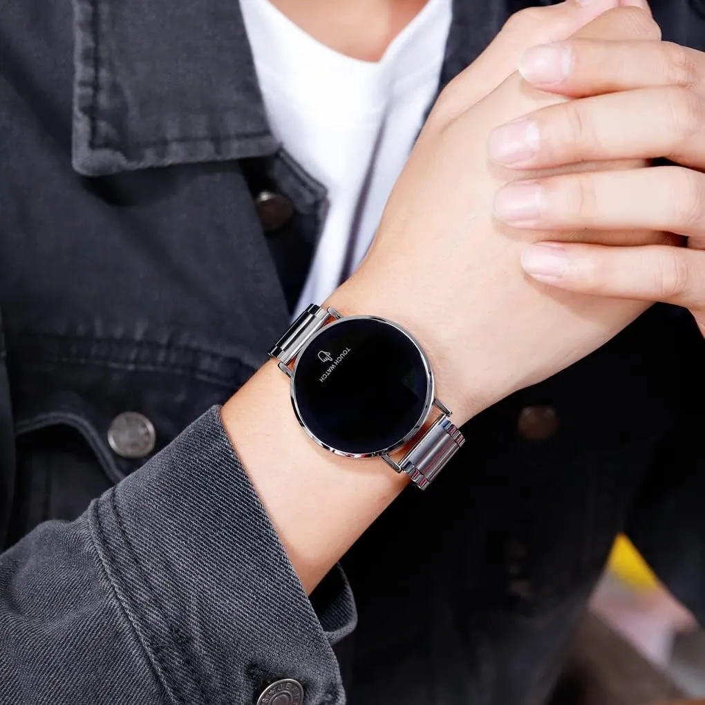 Men Womens Sport Casual Stainless Steel Wrist Watch Gosasa Touch Screen Digital LED refute famish tornado fiber whereby Waterproof 