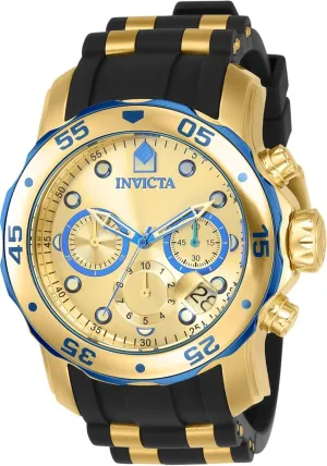 Men's 17887 Pro Diver chord Analog Display Swiss Quartz Black Watch Invicta 