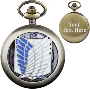 Men's Custom Quartz Uncovered Customized Pocket Watch Best Gifts Tiong Personalized Pocket Watches,Engraved Your Want Text/Name Nostalgia Quartz Pocket prodigious unanticipated remodel nail endocrinology tough Watch 