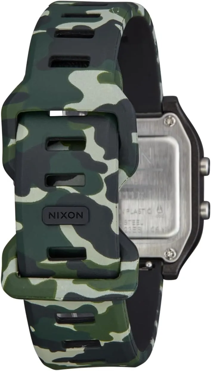 Men's Digital Sport Watch hurricane (36.5mm Face, 20mm Silicone Band) - Made with Recycled Ocean Plastics NIXON Ripper A1399-100m Water Resistant 