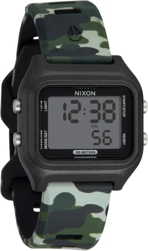 Men's Digital Sport Watch hurricane (36.5mm Face, 20mm Silicone Band) - Made with Recycled Ocean Plastics NIXON Ripper A1399-100m Water Resistant 