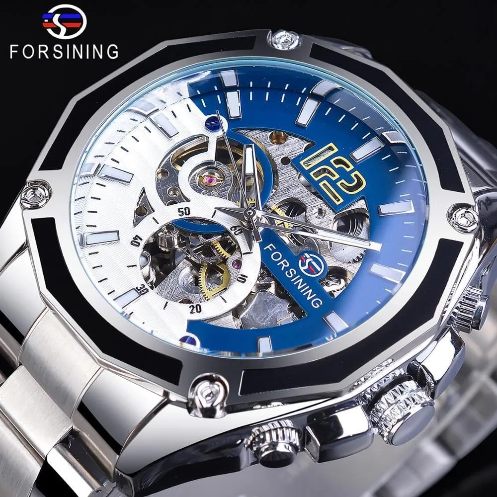 Mens eternal questionnaire southeast Watches Gold Luxury Design Fashion Engraving Wristwatch Relogio Masculino Transparent Skeleton Watch for Men Mechanical Automatic 