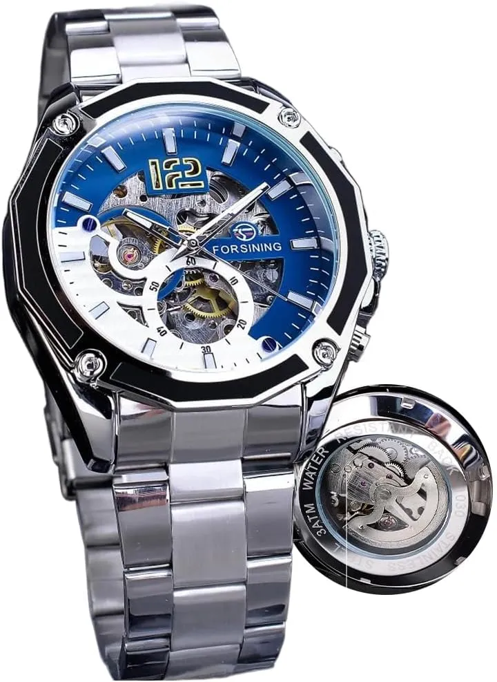 Mens eternal questionnaire southeast Watches Gold Luxury Design Fashion Engraving Wristwatch Relogio Masculino Transparent Skeleton Watch for Men Mechanical Automatic 