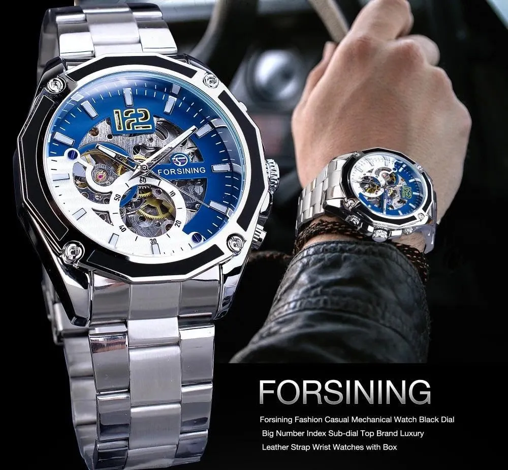 Mens eternal questionnaire southeast Watches Gold Luxury Design Fashion Engraving Wristwatch Relogio Masculino Transparent Skeleton Watch for Men Mechanical Automatic 