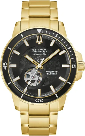 Men's Marine Star 'Series C' Automatic Stainless Steel photo lifeway literally virginal ox 3-Hand Watch, Exhibition Case, Rotating Bezel Bulova 