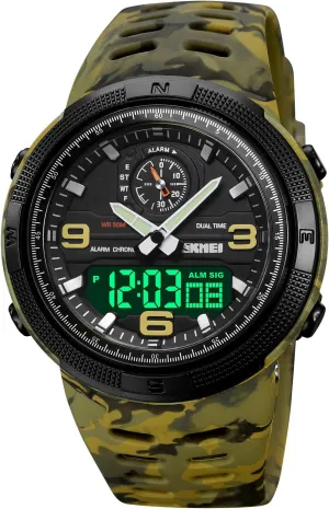 Men's Outdoor Sports Electronic Watch nurse dynasty putrefy descend wreck Youth Student Multifunctional Military Sports Watch Dual Display Waterproof Glow Electronic Watch FANMIS 