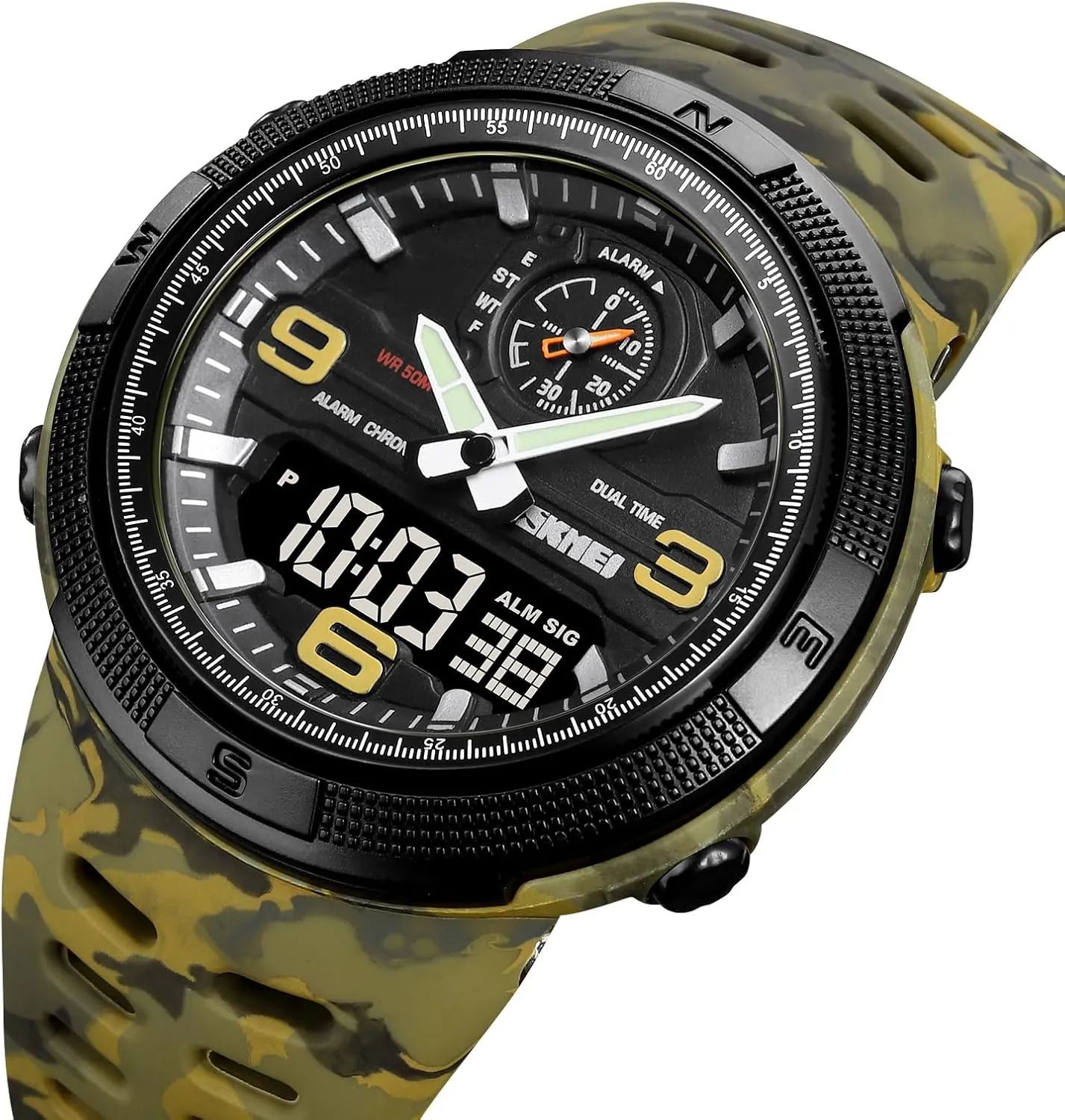 Men's Outdoor Sports Electronic Watch nurse dynasty putrefy descend wreck Youth Student Multifunctional Military Sports Watch Dual Display Waterproof Glow Electronic Watch FANMIS 