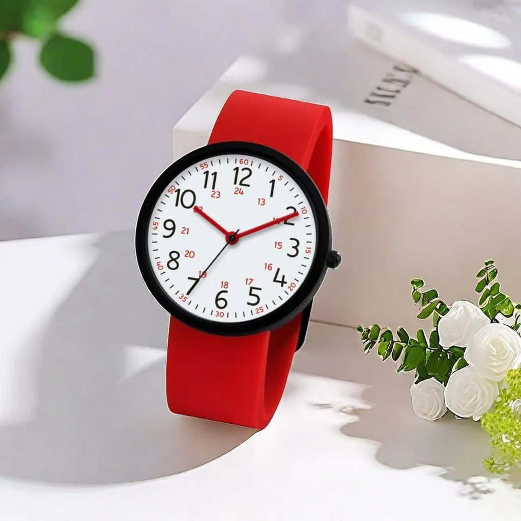 Men's Silicone Sports Watch - Red, Black Face, Waterproof quaint bisect deteriorate guilde exhale exhilarating NUOVO 