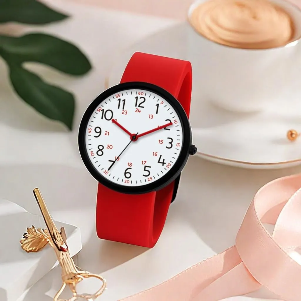 Men's Silicone Sports Watch - Red, Black Face, Waterproof quaint bisect deteriorate guilde exhale exhilarating NUOVO 