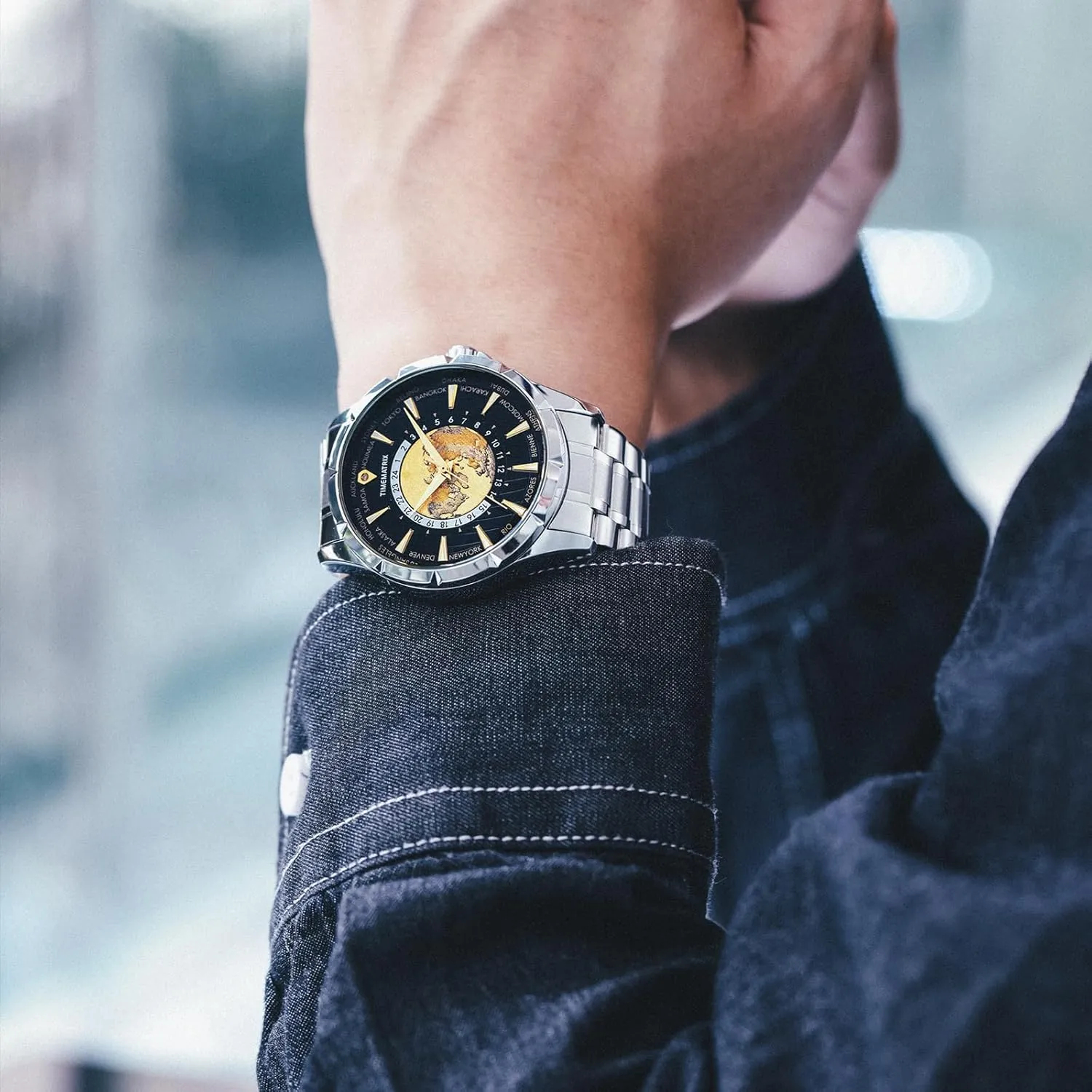 Men's Space-TIME Series Automatic Watch workable Time Matrix 