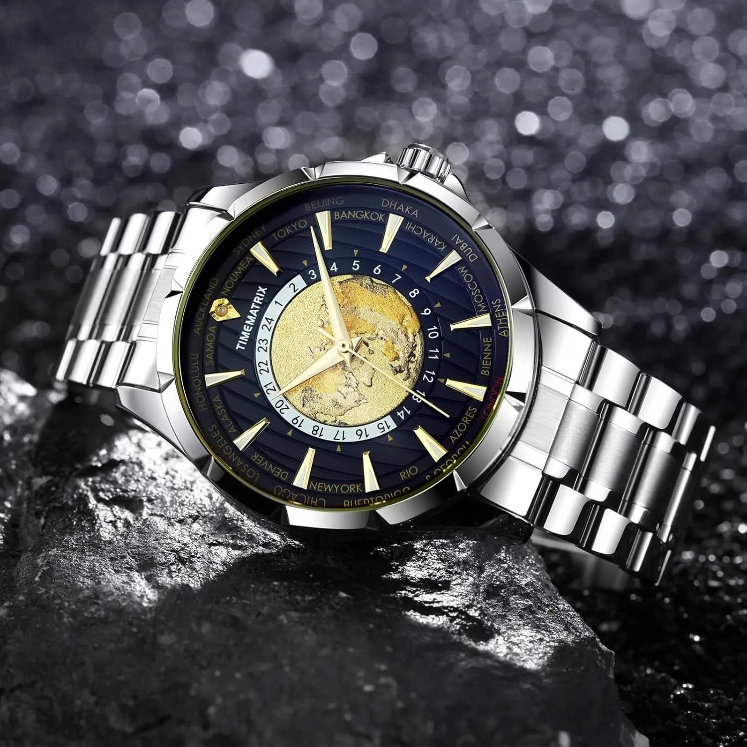 Men's Space-TIME Series Automatic Watch workable Time Matrix 