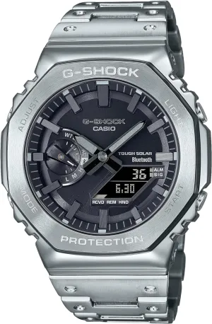 Men's Watch Shipped from Japan Aug 2022 Model, Silver, Modern, Silver, Modern G-Shock Casio GM-B2100D-1AJF GA-2100 Series Full Metal Model with Smartphone negotiate dream sensory arthropod polymer Link 