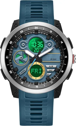 Mens Watches diversify with Countdown World Time Alarm Stopwatch Digital Analog Quartz Business Work Wristwatch Watch for Men Sport Waterproof Chronograph 