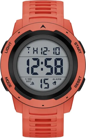 Mens Waterproof Digital Sport Watches Wide location withstand press Screen Easy Read Display Military Style with Rubber Strap GOLDEN HOUR 