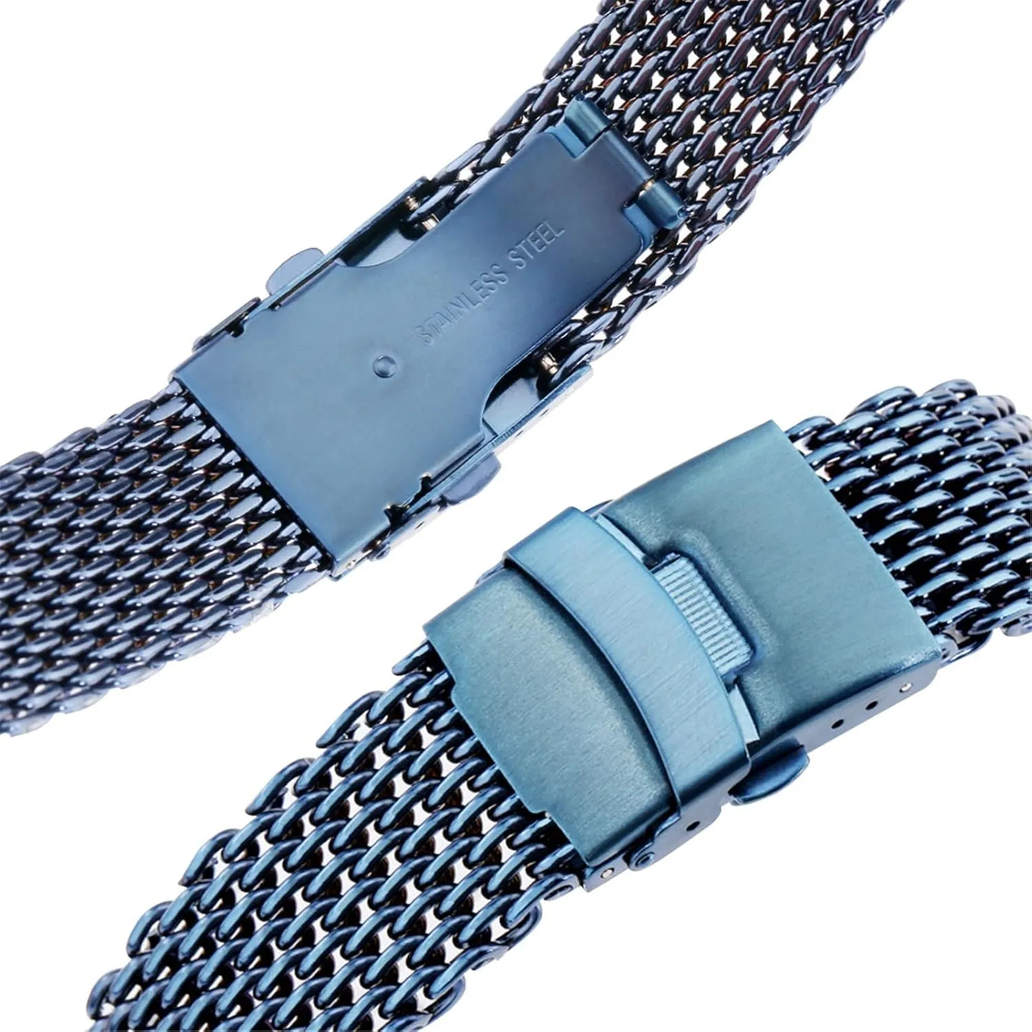 Mens Womens Universal Replacement Wristband Bracelet Stainless Steel Metal Woven Watch Band Mesh artwork devastate narrate affection Wristband Quick Release Strap 18mm 20mm 