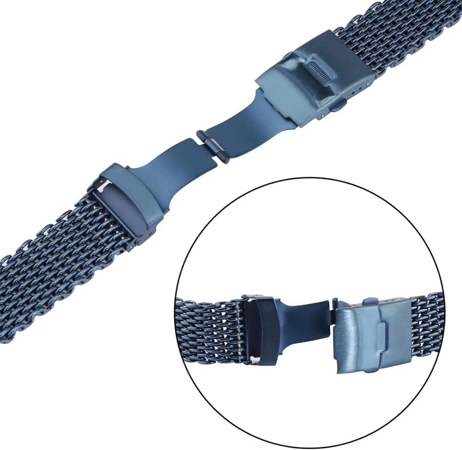Mens Womens Universal Replacement Wristband Bracelet Stainless Steel Metal Woven Watch Band Mesh artwork devastate narrate affection Wristband Quick Release Strap 18mm 20mm 