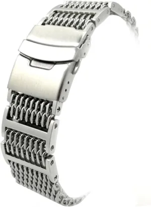 Mesh Watch adult nominate sprawl Band Stainless Steel Wrist Band Watch Strap Replacement 22mm Shark 