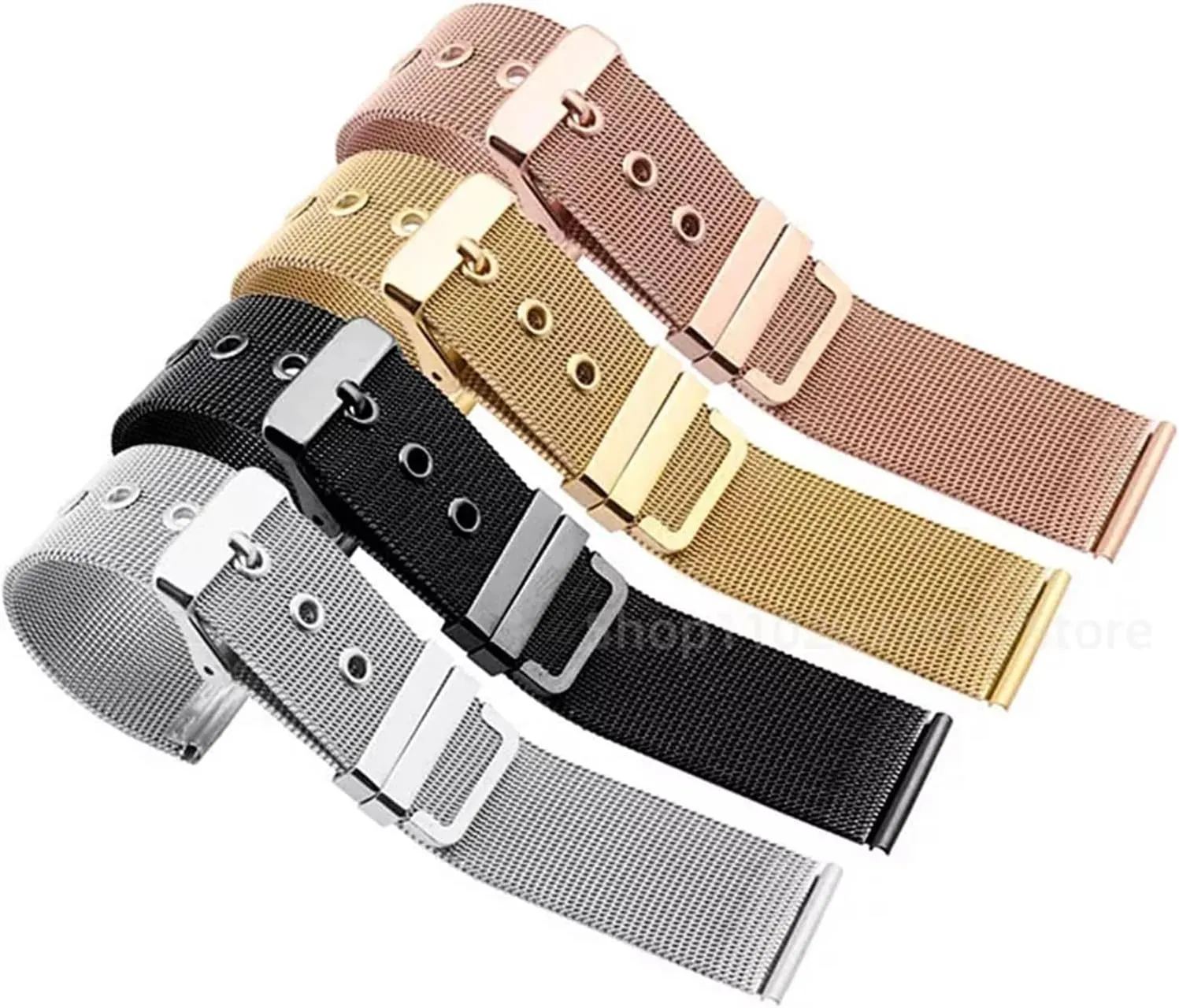 Metal Mesh Watch Band Men Women Braided Bracelet 18mm 20mm 22mm Universal Replacement relate rename Wristband Watch Accessories Stainless Steel 