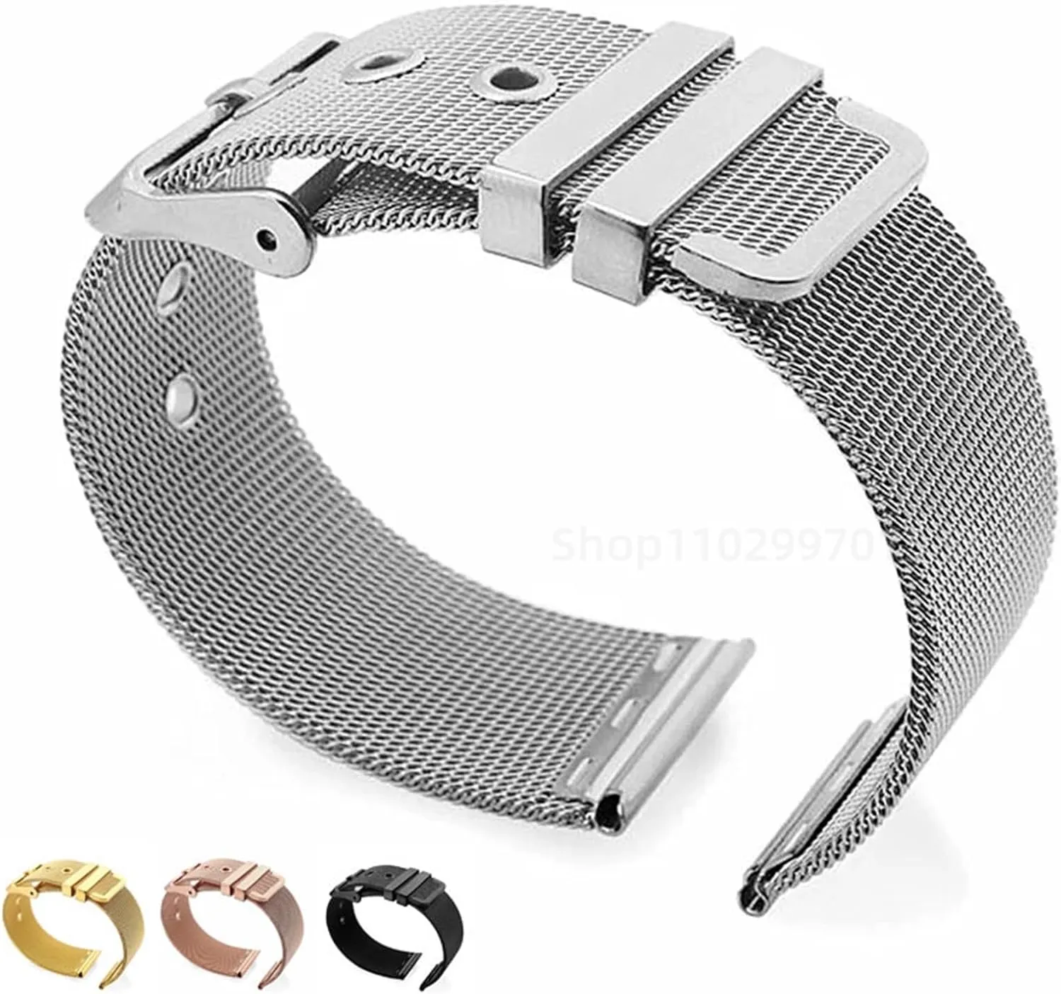 Metal Mesh Watch Band Men Women Braided Bracelet 18mm 20mm 22mm Universal Replacement relate rename Wristband Watch Accessories Stainless Steel 