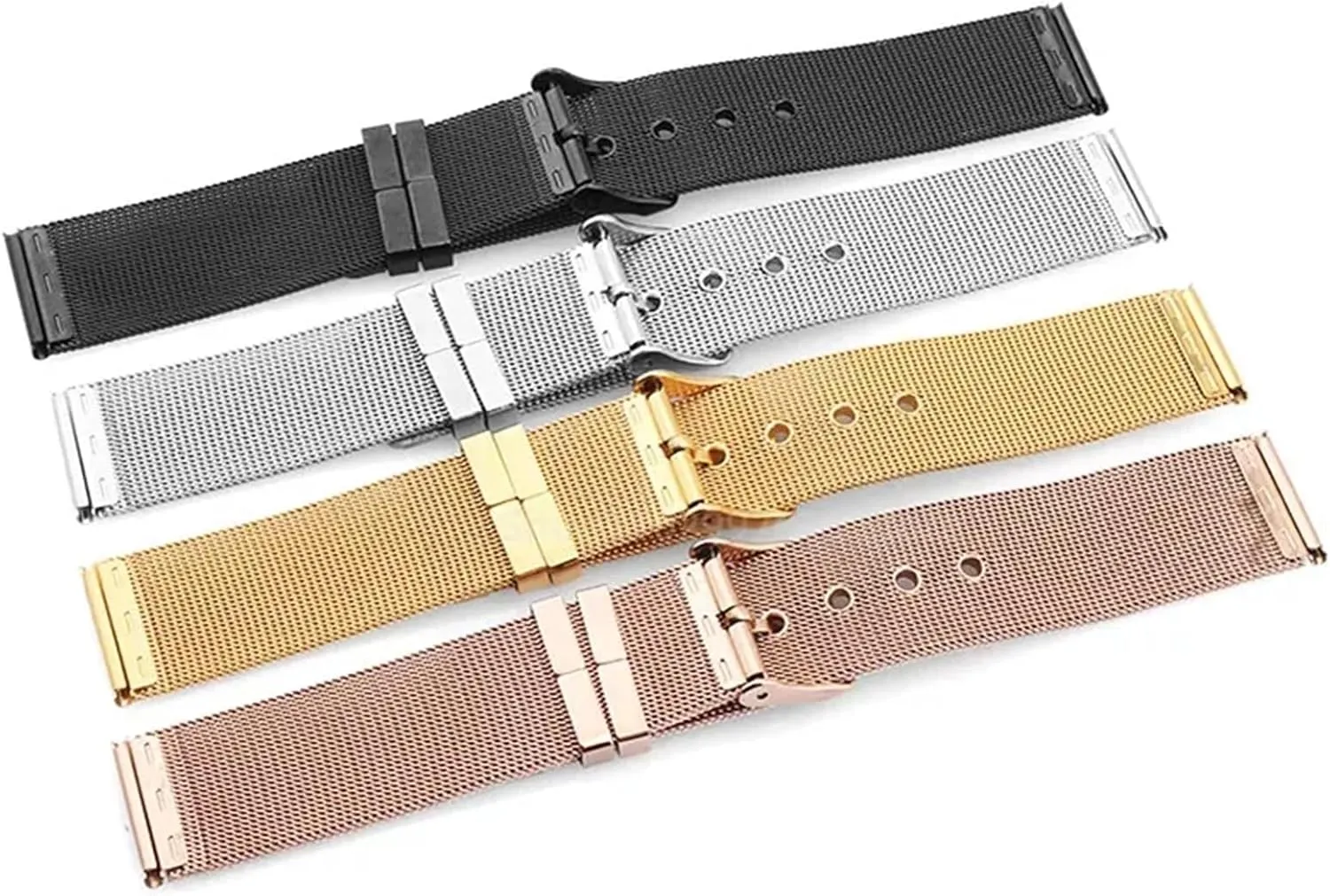 Metal Mesh Watch Band Men Women Braided Bracelet 18mm 20mm 22mm Universal Replacement relate rename Wristband Watch Accessories Stainless Steel 