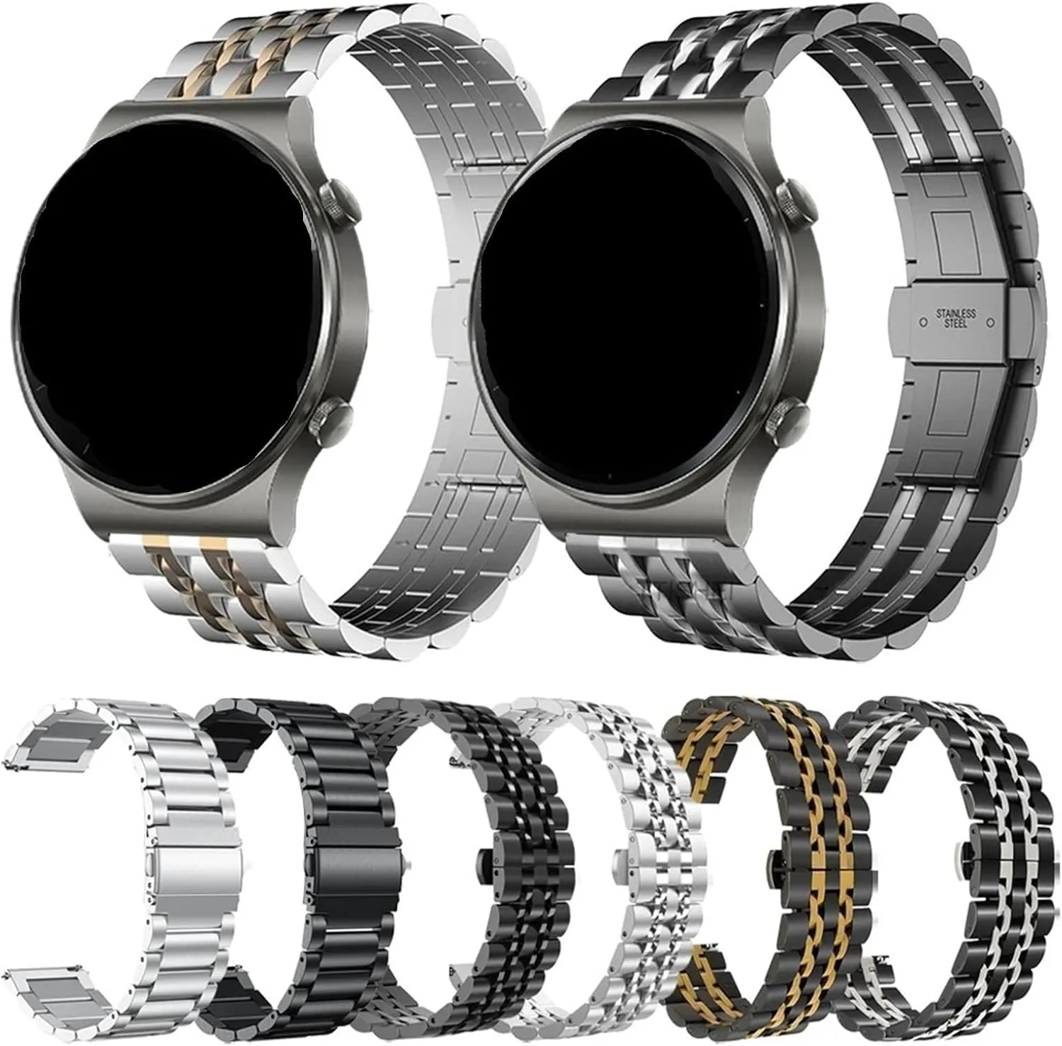 Metal Strap Bracelet Watchband Unisex Watch Straps Classic tropical silica millennium commune Stainless Steel Band 