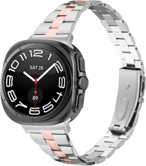 Metal Women Band Strap For Galaxy Watch 7 Ultra 47MM Band bargain deliver Replacement Compatible With Samsung Galaxy Watch 7 Ultra 47MM, Stainless Steel Smart Wristband 